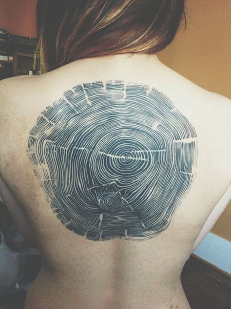 http://tattoomagz.com/awesome-tattoos/ Section Tattoo, Tree Ring Tattoo, Tree Cross Section, Wood Tattoo, Woodcut Tattoo, Ring Tattoo, Cross Tattoos, Ring Tattoos, Tree Ring