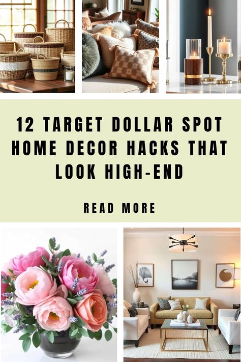 Discover my favorite 12 Target Dollar Spot Home Decor Hacks That Look High-End and transform your space without breaking the bank. Get designer style for less Dollar Tree Interior Design, Tree Interior, Cozy Throw Pillows, Target Dollar Spot, Home Decor Hacks, Decor Hacks, Budget Friendly Decor, Scandinavian Home, Decorating On A Budget