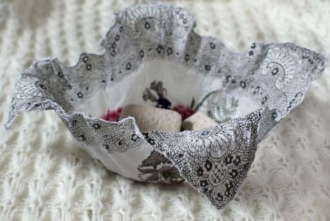 Why you shouldn’t throw away your old handkerchiefs - Starts at 60 Vintage Handkerchiefs Crafts, Handkerchief Crafts, Lavender Sachets, Vintage Handkerchiefs, Fabric Markers, Vintage Crafts, Vintage Embroidery, Easy Diy Crafts, How To Make Bows