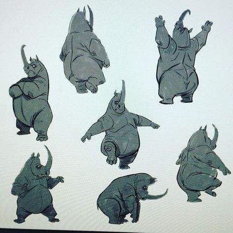 Zootopia Rhino poses #visualdevelopment #disney #disneyartist #zootopia #zootopiadisney #sketch #characterdesign by bschwaby Art Of Zootopia, Bill Schwab, Zootopia Concept Art, Zootopia Art, Disney Artists, Book Logo, Disney Concept Art, Cartoon Sketches, Character Sketches