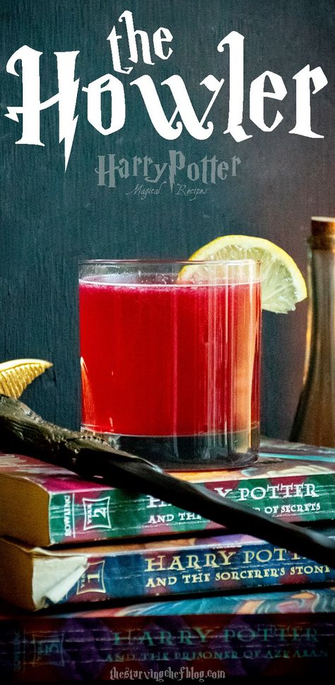 Harry Potter Party Drinks, Harry Potter Drinks Alcohol, Party Drinks Nonalcoholic, Howler Harry Potter, Alcoholic Drink Ideas, Harry Potter Feast, Harry Potter Dinner, Harry Potter Cocktails, Hot Butterbeer