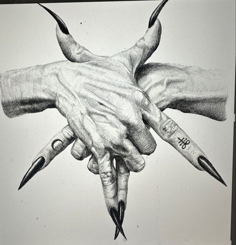 Pentagram Hands, The Satanic Bible, Clever Tattoos, Dark Art Tattoo, Occult Art, Dark Art Drawings, Dark Tattoo, Dark Art Illustrations, Scary Art