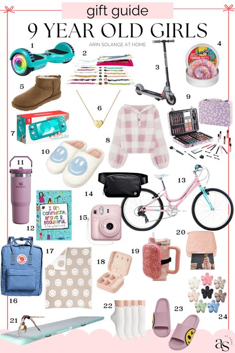 The Best Gifts for 9 Year Old Girls - arinsolangeathome Gift Ideas For 9 Year Girl, Gifts For 9 Year Girl, Unique Gifts For Girls, Girls Gift Guide, Girls Unique, Old Christmas, Kid Toys, Gift Guides, Curated Gifts