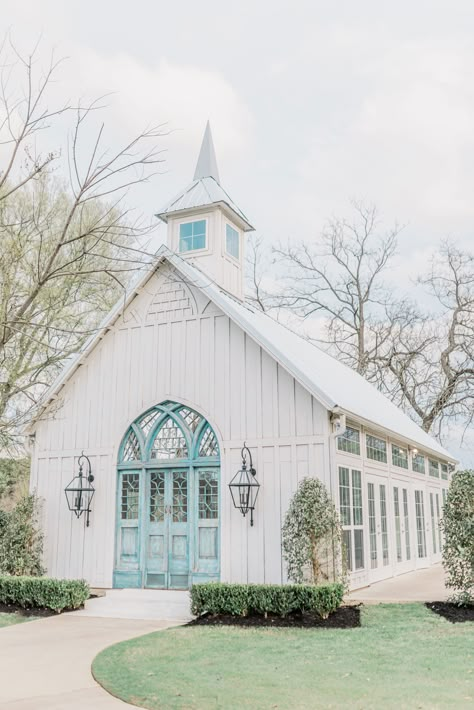 French Country inspired wedding chapel in East Texas Wedding Ceremony Chapel, Storefront Ideas, Wedding Chapel Ideas, Open Air Chapel, Wedding Venues Church, Chapel In The Woods, Glass Chapel, French Country Wedding, Cottage Wedding