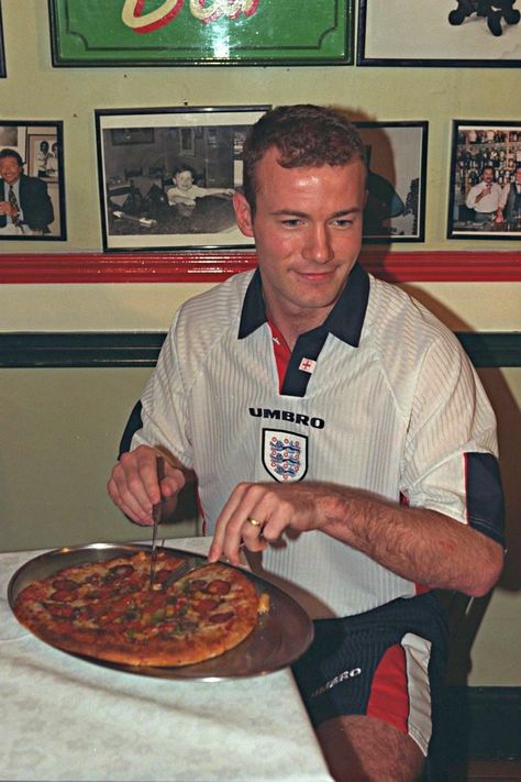 Alan Shearer, 1997 Poster Bola, Mid 90s Aesthetic, Football Archives, Block Core, Alan Shearer, England National Team, Gareth Southgate, World Cup Qualifiers, Mid 90s