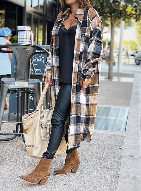 Plaid Cardigan, Plaid Sleeve, Plaid Coat, Loose Outfit, Woolen Coat, Long Sleeve Plaid, Plaid Jacket, Fashion Pattern, Wool Plaid