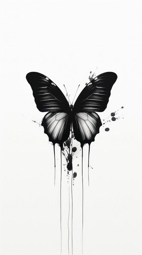 Butterfly drawing sketch black | premium image by rawpixel.com / Boom Butterfly Art Aesthetic Dark, Black Butterfly Drawing, Butterfly Images Printable, Butterfly Black Wallpaper, Black And White Drawings Aesthetic, Phone Wallpaper Black And White, Black Butterfly Wallpaper, Phone Wallpaper Black, Butterfly Phone Wallpaper