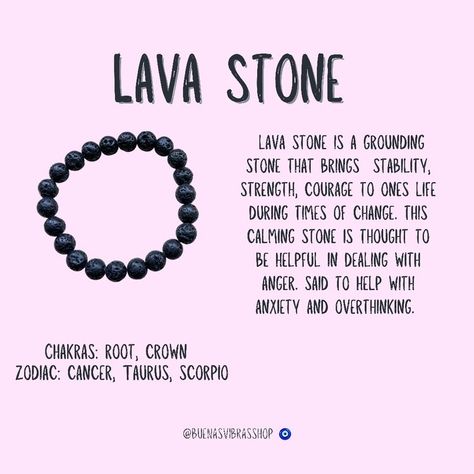 Lava Rock Meaning, Lava Stone Meaning, Witchcraft Accessories, Lava Crystal, Crystal Meanings Charts, Crystal Bracelets Diy, Bracelet Meaning, Lava Stone Jewelry, Crystal Witch