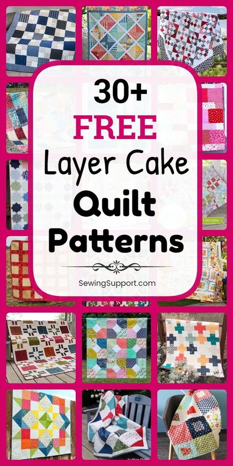 Free Quilt Patterns and tutorials using layer cake fabric bundles. Designs include both traditional and modern styles for both beginner and advanced quilters. Sew simple and easy square quilts, nine patch, star, coin, lattice quilts, and more. Layer Cake Quilt, Chevron Quilt Pattern, Square Quilts, Layer Cake Fabric, Layer Cake Patterns, Layer Cake Quilt Patterns, Lattice Quilt, Charm Pack Quilts, Quilt Layers