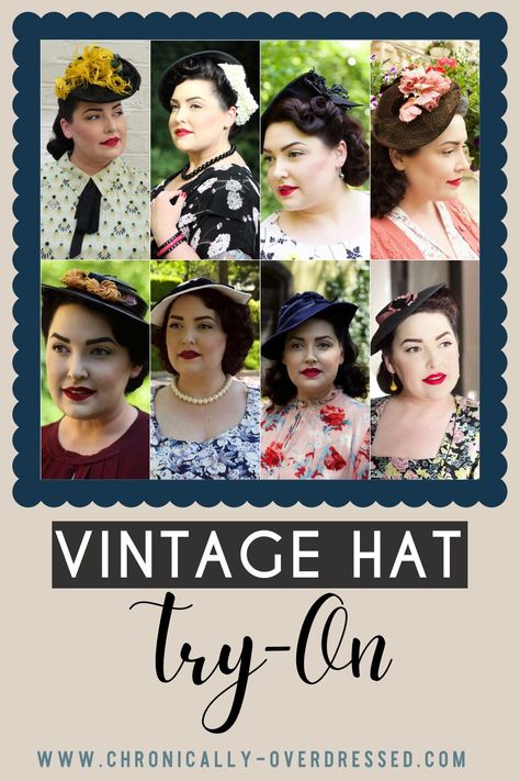 1950s Hairstyles With Hat, 1930 Hairstyles, 1930s Hats, 1950s Hairstyles, 1940s Hats, Vintage Guide, Style Inspiration Vintage, 1940s Hairstyles, Vintage Style Hat