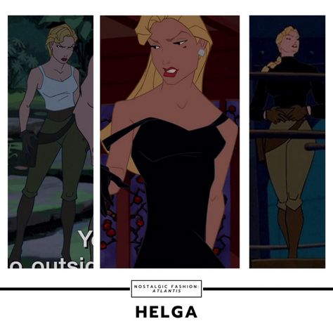 Pixar Villains, Helga Sinclair, Got Fashion, Nostalgic Fashion, Poetry And Art, Atlantis The Lost Empire, Female Villains, Princesa Disney, Disney Addict