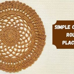 How to Make a Crochet Washcloth, Easy Boho Headband, Simple Round Crochet Placemat — Craftorator Crochet Circle Table Mat, Free Crochet Round Placemat Patterns, Crochet Placemats Free Pattern, Easy Placemats, Crochet Placemat, Crochet Circle, Round Crochet, Round Placemat, Crochet Placemats