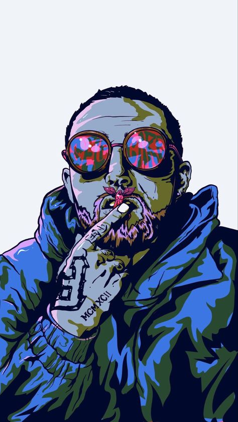 Mac Miller Wallpaper, Human Poster, Mac Miller Quotes, Mac Miller Tattoos, Rapper Art, Hip Hop Art, Mac Miller, Vector Portrait, Dope Art