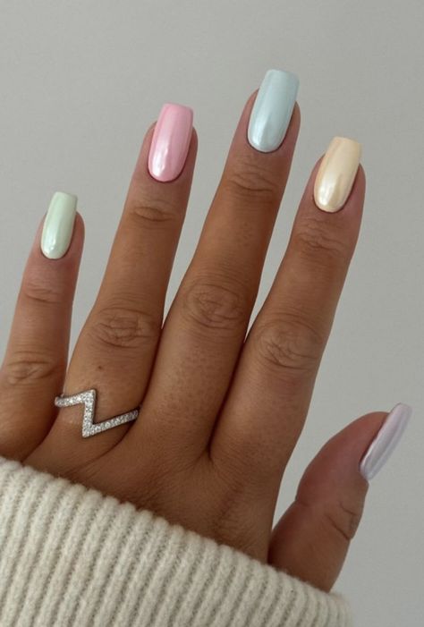 Mint Green Nails, Bright Nail Designs, Nails Pastel, Lit Af, Spring Acrylic Nails, Spring Colours, Gel Nail Art Designs, Green Nail Designs, Cute Spring Nails