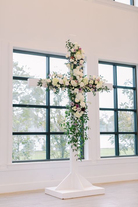 Boxwood Manor, Ceremony, Cross, Flower cross, Wedding flowers, Mustard Seed Photography Cross At The Altar Wedding, Ceremony Cross With Flowers, Flower Cross Wedding, Allison Cameron, Ceremony Cross, Boxwood Manor, Cross With Flowers, Seed Photography, Cross Wedding