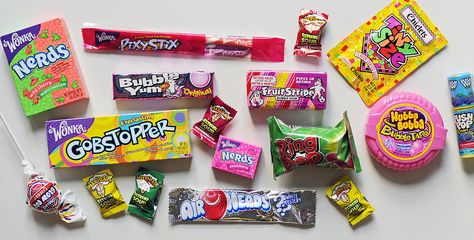 Gen Z Candy - 2000s popular treats. Sweet Retreat idea, or Sweet Culture Retreat. Dance Party Theme, 90s Candy, 90s Food, 90s Dance, 90s Theme Party, Party Like Its 1999, Dance Themes, Popsugar Food, 90's Birthday Party