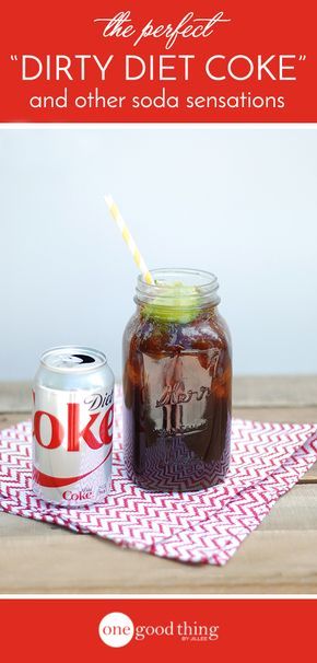 The Secret to Making the Perfect “Dirty Diet Coke” and Other Soda Sensations! - One Good Thing by Jillee Soda Mixed Drinks Non Alcoholic, Dirty Soda Recipes, Dirty Diet Coke, Soda Ideas, Coke Recipes, Cola Recipe, Coke Drink, Soda Bar, Italian Bistro