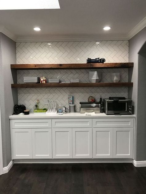 Corner Bar Furniture, Corner Bar Ideas, Building Corner, Basement Kitchenette, Corner Bar, Basement Bar Designs, Home Coffee Stations, Basement Kitchen, Coffee Bars In Kitchen