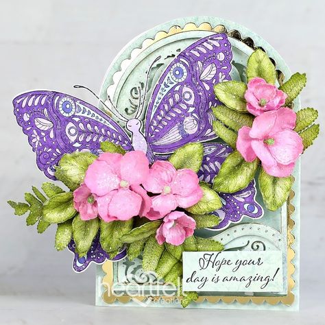 Heartfelt Creations Butterfly Cards, Magnolia Collection, Butterfly Project, Heartfelt Creations Cards, Butterfly Card, Sweet Magnolia, Butterfly Stamp, Design Cards, Embossing Machine