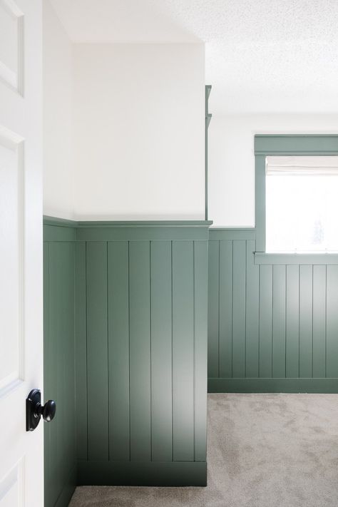 Sharing a quick progress update in creating a modern cottage boy's bedroom. Bedroom Wainscoting, Cottage Style Bedrooms, Cottage Style Bedroom, Modern Cottage Style, Wainscoting Bedroom, Bedroom Updates, Toddler Boys Room, Bedroom Panel, Large Wallpaper