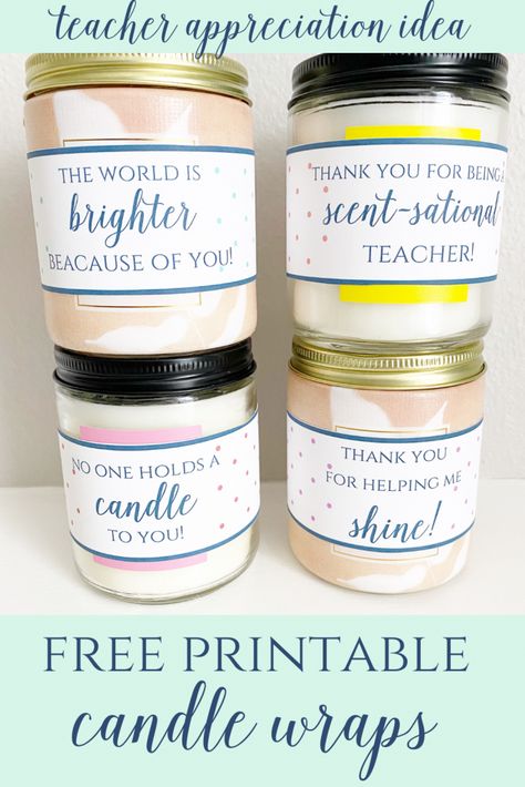 Teacher Gifts Candles, Candle Appreciation Gift, Candle Sayings Gift Ideas Free Printable, Candle Gift For Teacher, Teacher Appreciation Candle Gift Tags, Teacher Appreciation Gifts Candles, Teacher Appreciation Pampering Ideas, Staff Appreciation Tags Free Printables, Teacher Candle Quote