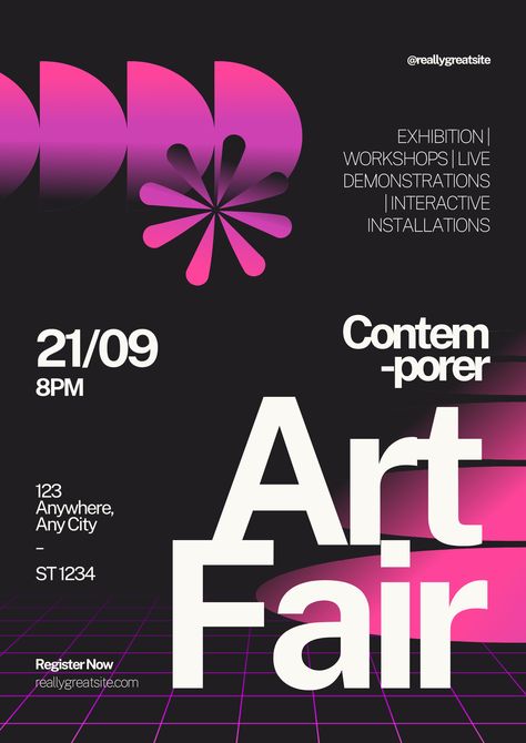 Contrast Graphic Design Poster, Bold Advertising Design, Negative Space Poster Design, Graphic Design Flyers Advertising, Modern Posters Design, Modern Event Poster, Futuristic Graphic Design Layout, Post Modern Poster Design, Conference Poster Design Ideas