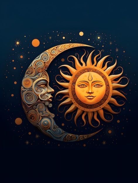 Sun And Moon Art, Art Soleil, Moon Stars Art, Sun Photo, Bizarre Art, Sky Artwork, Witchy Wallpaper, Astrology Art, Moon And Sun