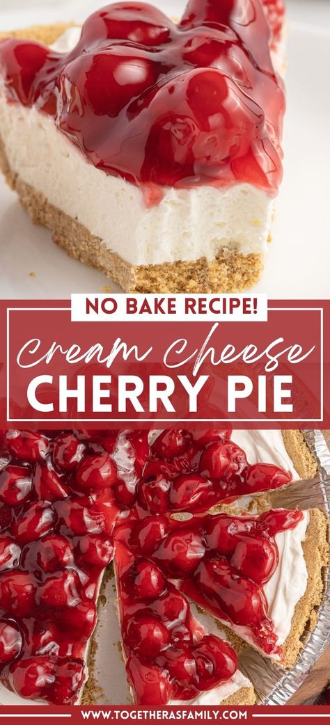 Cherry Cheesecake Dessert, Cherry Pie Filling Recipes, Pie Topping, Cherry Cheesecake Recipe, No Bake Cherry Cheesecake, Oreo Desserts, Desserts With Few Ingredients, Cherry Pie Recipe, Dessert Oreo