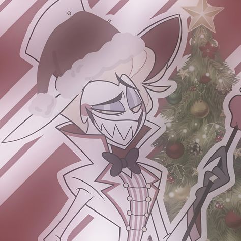 Hazbin Hotel Lucifer Morningstar Christmas icon aesthetic pfp edit Hazbin Hotel Christmas Fanart, Hazbin Hotel Christmas Pfp, Lucifer Icon Hazbin Hotel, Lucifer Hazbin Hotel Pfp, Christmas Icon Aesthetic, Lucifer Pfp, Hazbin Hotel Aesthetic, Lucifer Morningstar Icon, Lucifer Characters