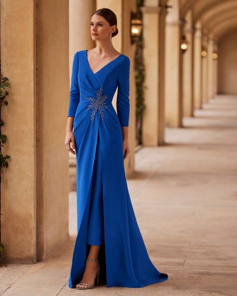 Special Occasion Wear from Frox of Falkirk 2000 Outfits, Blue Mother Of The Bride, Dresses V Neck, Bride And Groom Outfit, Moroccan Wedding, فستان سهرة, Groom Outfit, Mothers Dresses, Straight Dress