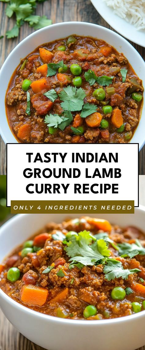 Image for Tasty Indian Ground Lamb Curry Recipe Indian Lamb Curry Recipes, Ground Lamb Chili Recipe, Ground Lamb Dishes, Ground Lamb Recipes For Dinner Easy, Lamb Indian Recipes, Ground Lamb Curry, Lamb Chili Recipe, Lamb Vindaloo Recipe, Lamb Chili