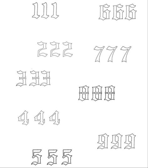 Tattoo Angle Numbers, 333 Tattoo Fonts Vertical, Angel Number Flash Tattoo, 222 Tattoo Stencil, 333 Angel Number Tattoo Fonts, 222 Old English Tattoo, Number Tattoo Meaning, 777 Tattoo Font, 888 Angel Number Tattoo Font