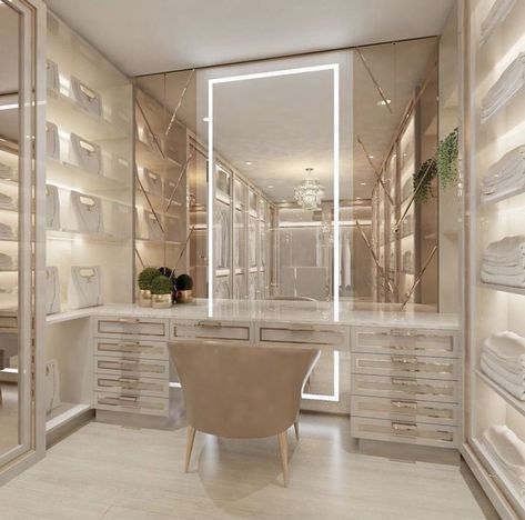 Dream Closet Design, Walk In Closet Design, Luxury Closets Design, Beauty Room Decor, Luxury House Interior Design, Closet Decor, Mansion Interior, Dream House Rooms, Luxury Rooms