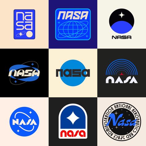 Nasa Graphic Design, Retro App, Cyberpunk Design, Retro Text, Vintage Badge, Logo Unique, Graphic Design Fonts, Logo Creation, Modern Logo Design