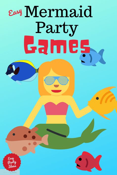 Easy Mermaid Party, Mermaid Party Games, Fun Halloween Party Games, Halloween Party Decor Diy, Teen Party Games, Easy Halloween Party, Big Splash, Halloween Games For Kids, Mermaid Theme Party