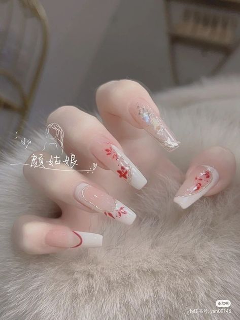 Asian Nail Designs, Douyin Nails, Short Coffin Nails Designs, Ur Mum, Spring Acrylic Nails, Asian Nails, Hello Nails, Nail Tutorial, Simple Gel Nails