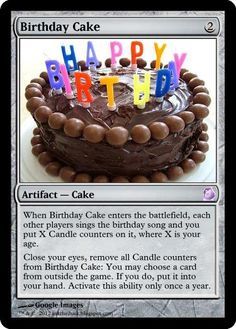 Happy Birthday l MTG l Magic The Gathering Birthday Card Magic The Gathering Party, Magic The Gathering Birthday, Happy Birthday Adam, Happy Birthday Sam, Magic Birthday, Birthday Party Treats, Magic Party, Funny Birthday Cakes, 40th Birthday Cards