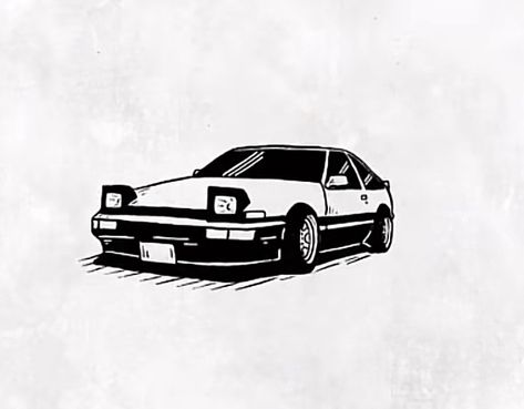 Initial D Tattoo, Tattoo Ideas Anime, Patch Work Tattoo, Mf Ghost, Sketchy Tank, Work Tattoo, D Tattoo, Initial D, Ae86