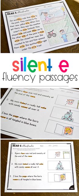 These FREE read & illustrate phonics passages and the perfect way for students to practice fluency. There are passages and sentences to provide for differentiation and these are all for long vowels with silent e. Head over to the post to download the free activity! Susan Jones Teaching, Advanced Phonics, Phonics Passages, Phonics Chart, Silent E, Bee Classroom, Fluency Passages, Magic E, Orton Gillingham