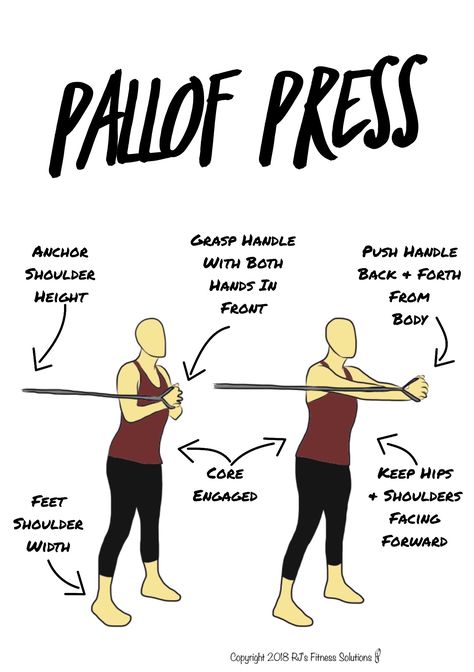 Pallof Press Diagram #infographic #diagram #howto #draw #fitness #exercise Paloff Press, Exercises With Bands, Core Abs Workout, Losing Baby Weight, Pallof Press, Abs Core Workout, New Workout Routine, Metabolic Workouts, Diagram Infographic