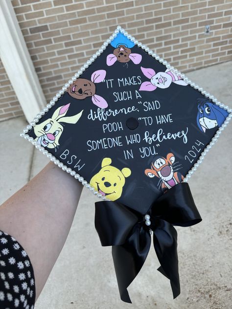 Phineas And Ferb Graduation Cap, Winnie The Pooh Graduation Cap Ideas, Eeyore Graduation Cap, Grad Cap Ideas Winnie The Pooh, The Lorax Graduation Cap, Graduation Cap Designs Winnie The Pooh, Snoopy Grad Cap, Grad Cap Designs Disney, Pooh Graduation Cap