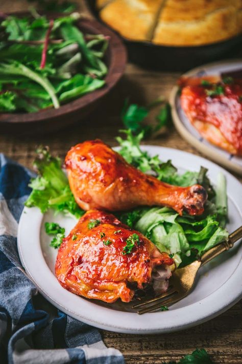 With just a few ingredients and about 5 minutes of prep, this crispy, sticky, glazed apricot chicken is an easy dinner for stress-free evenings! Use a combination of chicken breasts, thighs, wings, or drumsticks — whatever your family loves. Apricot Glazed Chicken, Apricot Chicken, Few Ingredients, Chicken Breasts, 3 Ingredients, Quick Meals, Chicken Breast, Easy Dinner, Apricot