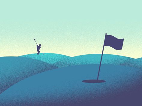 Golf dribbble Human Animation, Glitch Gif, Motion Design Animation, Hole In One, 2d Animation, Golf Ball, Motion Design, Animation Art, Design Inspo