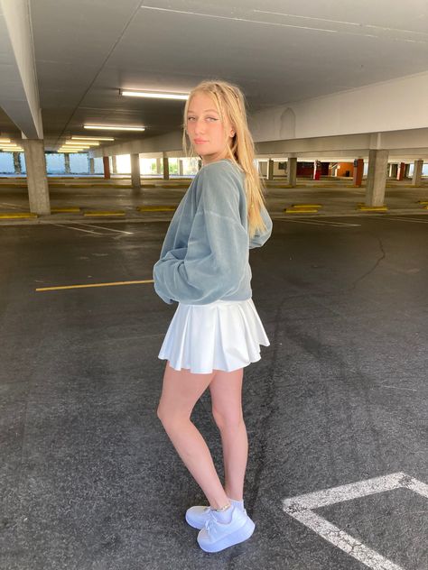 thrifted jacket, princesspolly skirt, nike sage low AF1 Thrifted Jacket, Skirt Fits, Tennis Skirt, Skirt Outfits, Tennis, Cute Outfits, Mini Skirts, Nike, Skirt