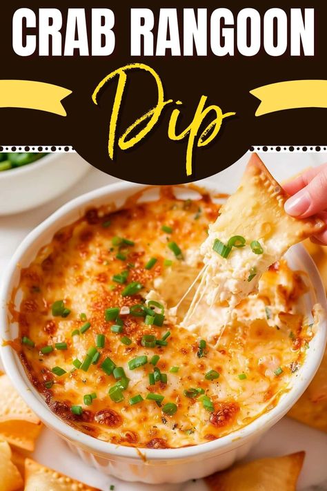 Hot crab rangoon dip is a bubbling, creamy mix of melty cheese and lump crab meat. Served with crispy wonton chips, it's a surefire crowd-pleaser. Rangoon Dip, Wonton Chips, Crab Rangoon Dip, Lump Crab Meat, Crispy Wonton, Lump Crab, Chinese Cooking Recipes, Crab Rangoon, Appetizers Easy Finger Food