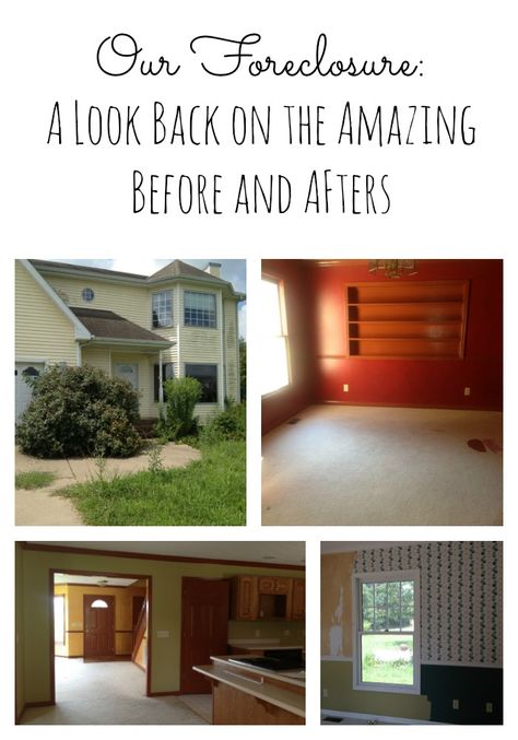 Our Foreclosure~A Home Tour of the Before and Afters. This is an incredible transformation that shows the power of looking past the ugly. Foreclosure Remodel, Cheap Remodel, Garage Door Types, Hometalk Diy, Diy Crafts Home Decor, Diy Crafts Home, Fireplace Remodel, Family Garden, Pinterest Home