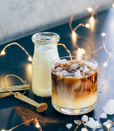 Iced Eggnog Latte - Eggnog and Espresso Drink Latte Recipe Iced, Eggnog Latte Recipe, Espresso Drink Recipes, Alcoholic Eggnog, Popular Alcoholic Drinks, Eggnog Drinks, Espresso Drink, Eggnog Latte, Baking Lessons