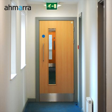 Ahmarra recently manufactured and installed Q-Mark certified fire doors and risers doors for barracks at a local Ministry of Defence (MoD) base in Hampshire.
Manufactured from sustainable FSC® certified timber, the bespoke doors were faced with Polyrey’s H027 Hetre De Provence wood grain effect high pressure laminate, whilst the riser doors were faced with Polyrey’s B117 Blanc Artic.
The doorsets were fitted by our fully qualified and experienced Q-Mark Fire Door Installation team. Grain Effect, Fire Door, Fire Doors, Wood Door, Door Installation, Wood Doors, High Pressure, Hampshire, Provence