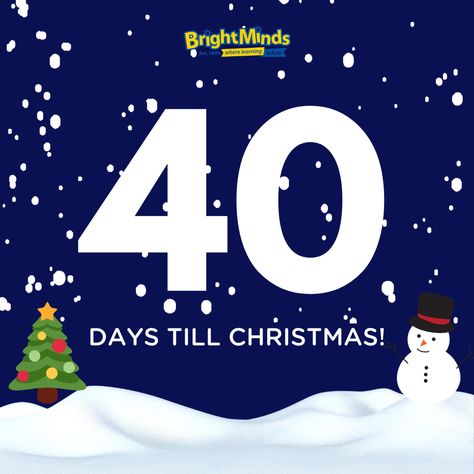 The countdown is on! 🎄🎄 It’s now only 40 days till Christmas and we can not wait!! 🎅🤶 Let us know your favourite part of the Christmas countdown in our comments below! 🎉 #BrightMinds #BrightMindsToys #KidsToys #EducationalToys #Chirstmas #ChristmasCountdown #ChristmasGifts Countdown Till Christmas, Days Till Christmas, Bright Minds, Days Until Christmas, Christmas Countdown, The Christmas, Educational Toys, Knowing You, Kids Toys