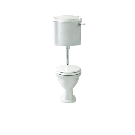 Phoenix Bathrooms - Balmoral Low Level WC with Mahogany Soft-Close Seat & Cover Modern Toilets, Low Level Toilet, Downstairs Loo, Modern Toilet, Canterbury, Toilets, Toilet Seat, Glossy White, Seat Cover